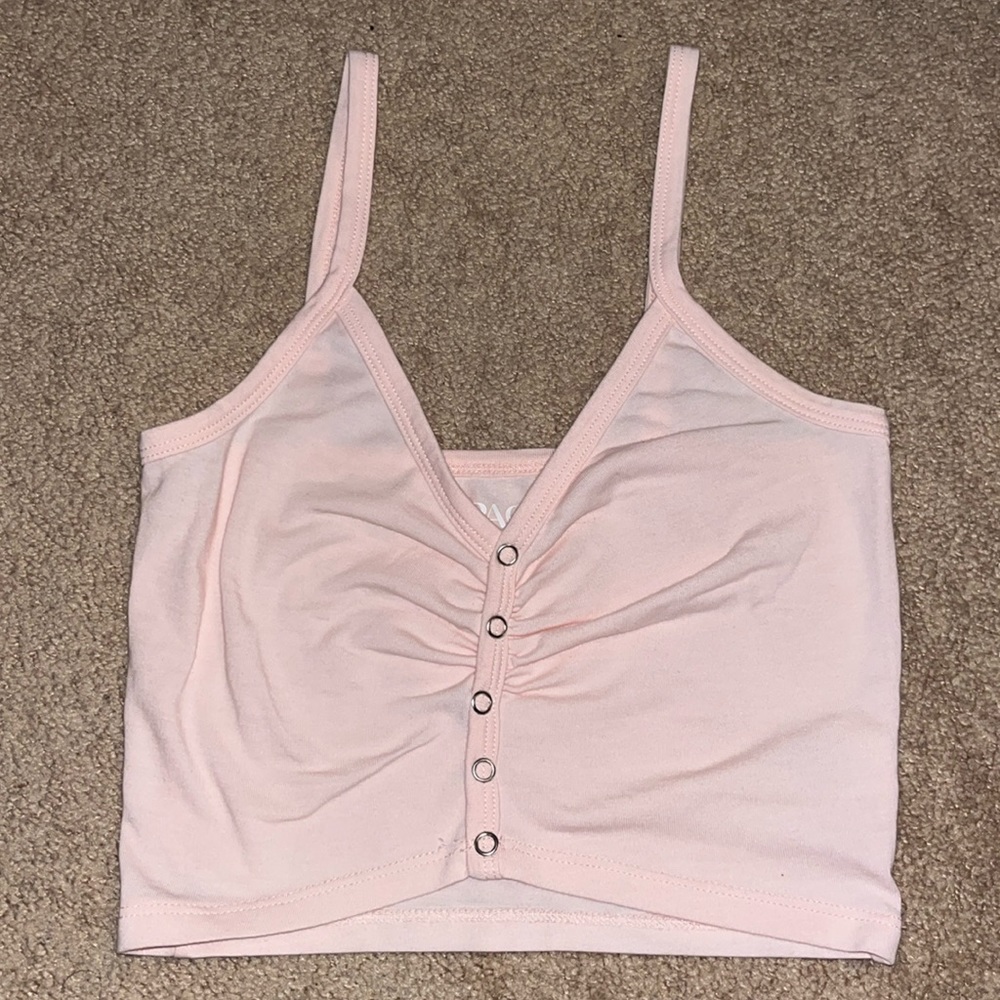 Baby Pink Pacsun cropped tank top